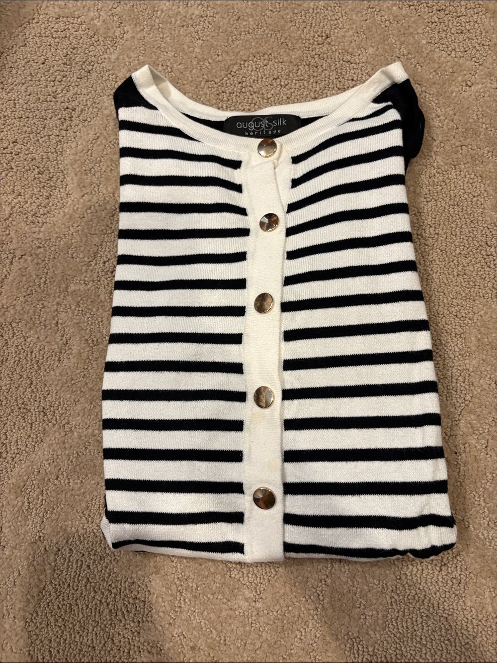 Black and White Stripped Cardigan